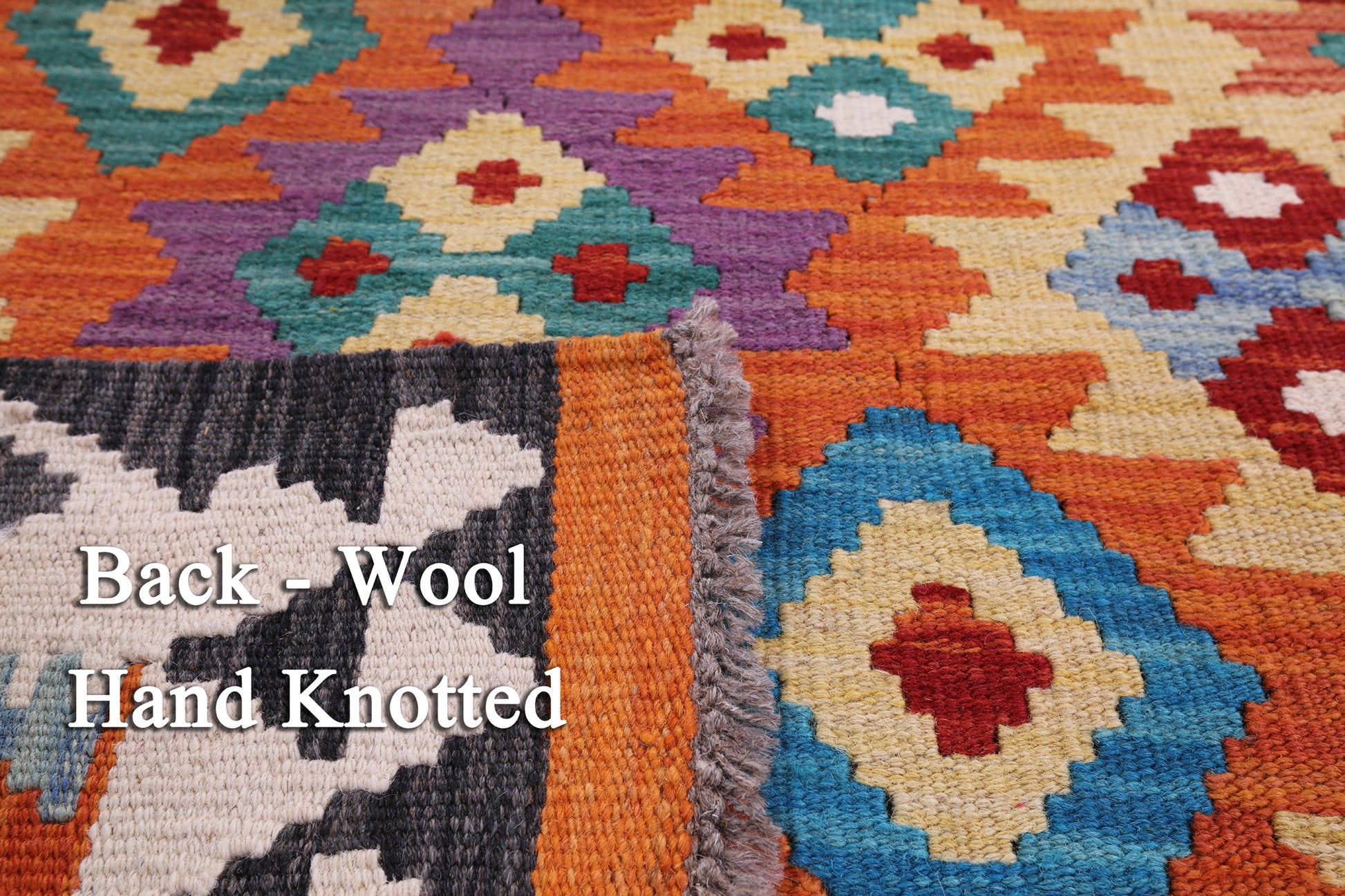 Reversible Kilim Flat Weave Wool On Wool Runner Rug - 2' 7" X 9' 6" - Golden Nile