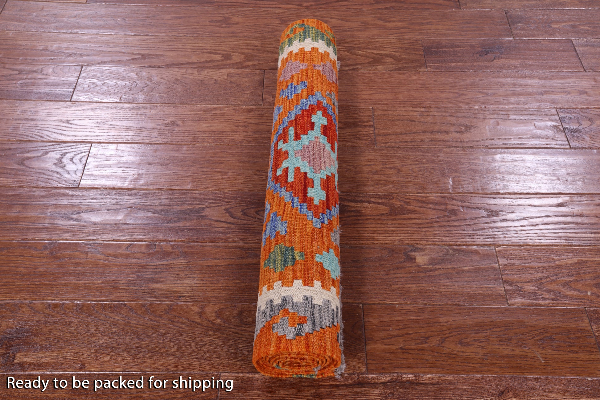 Reversible Kilim Flat Weave Wool On Wool Runner Rug - 2' 7" X 9' 9" - Golden Nile