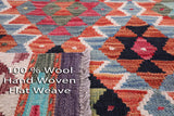 Reversible Kilim Flat Weave Wool On Wool Runner Rug - 2' 8" X 9' 11" - Golden Nile