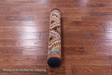 Reversible Kilim Flat Weave Wool On Wool Runner Rug - 2' 10" X 13' 2" - Golden Nile