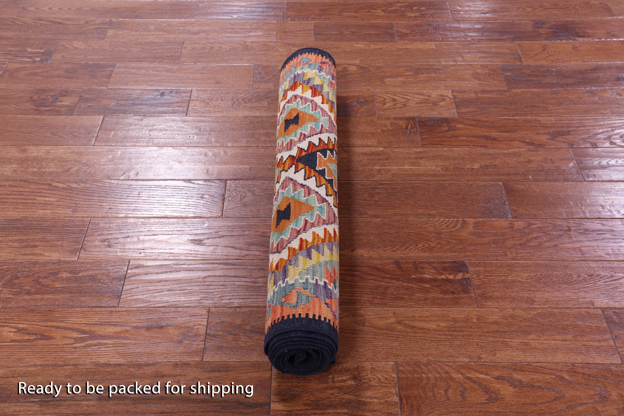 Reversible Kilim Flat Weave Wool On Wool Runner Rug - 2' 10" X 13' 2" - Golden Nile