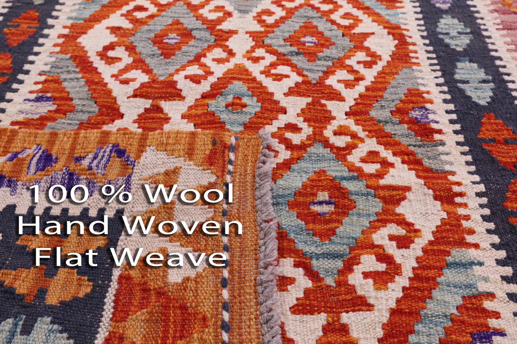 Reversible Kilim Flat Weave Wool On Wool Runner Rug - 2' 9" X 13' 4" - Golden Nile