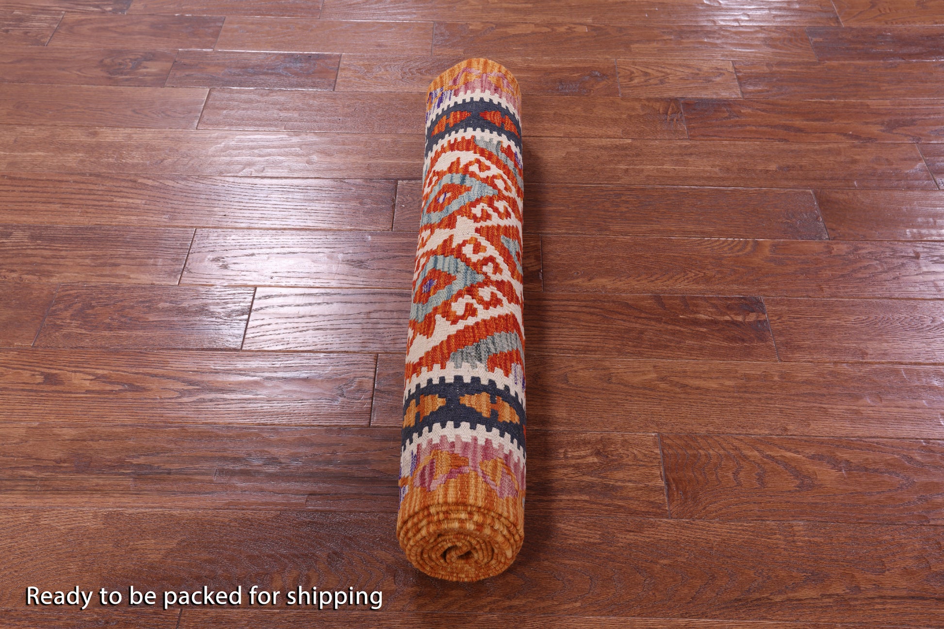 Reversible Kilim Flat Weave Wool On Wool Runner Rug - 2' 9" X 13' 4" - Golden Nile
