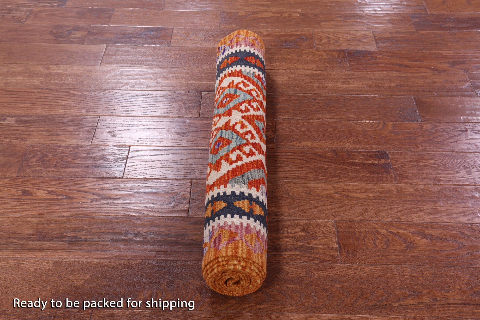 Reversible Kilim Flat Weave Wool On Wool Runner Rug - 2' 9" X 13' 4" - Golden Nile