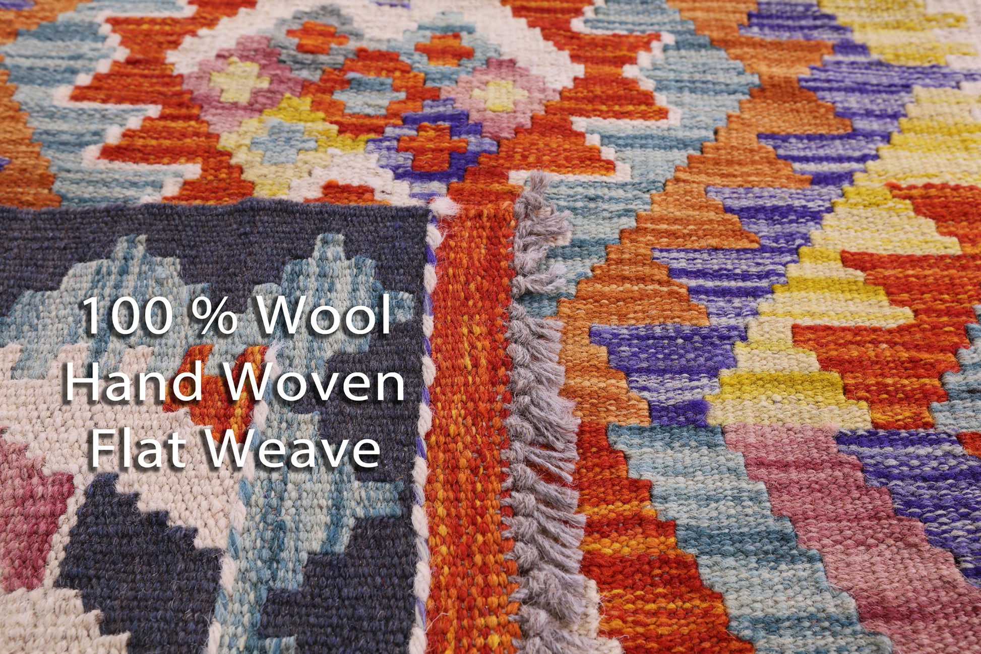 Reversible Kilim Flat Weave Wool On Wool Runner Rug - 2' 7" X 13' 3" - Golden Nile