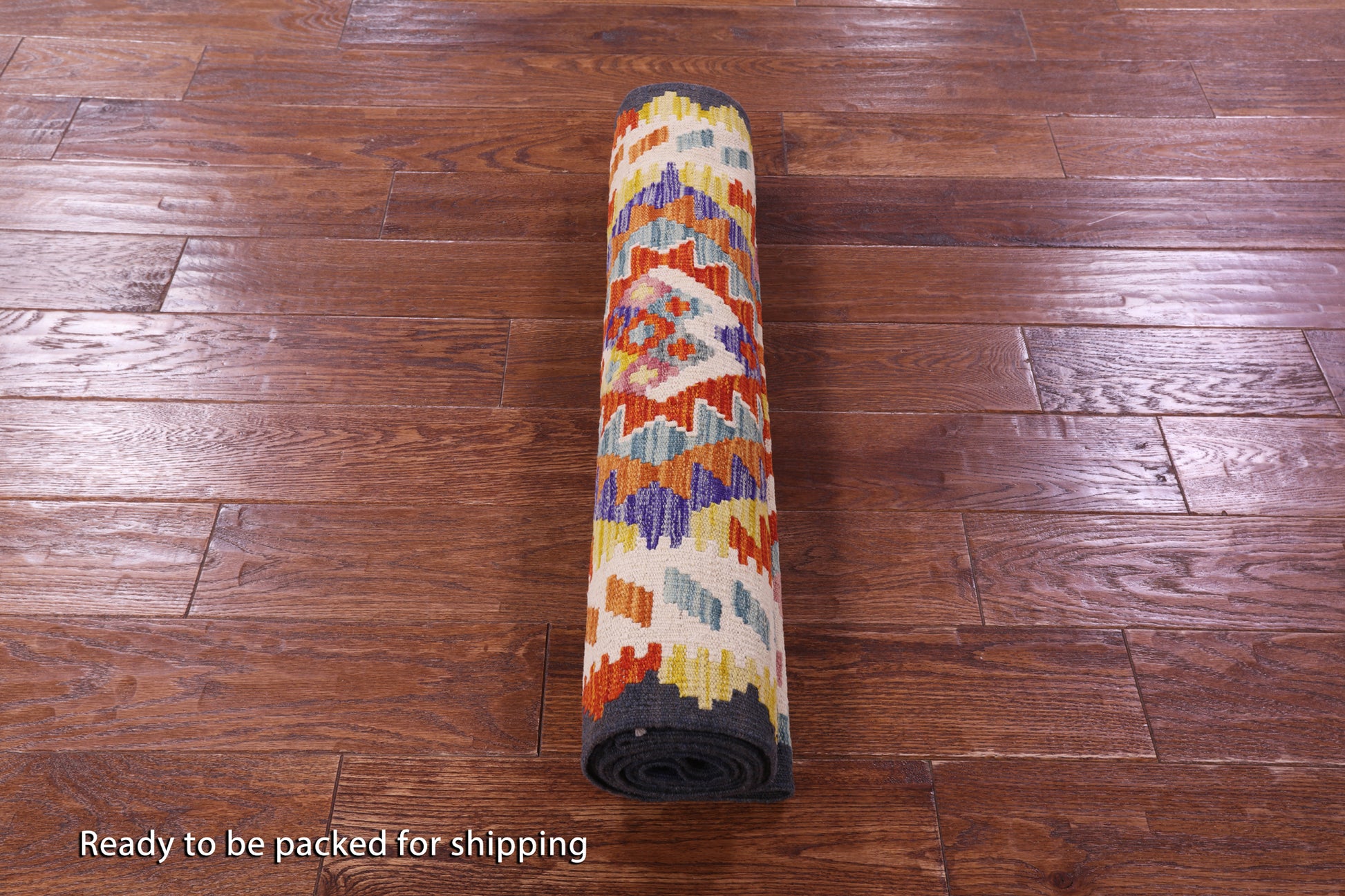 Reversible Kilim Flat Weave Wool On Wool Runner Rug - 2' 7" X 13' 3" - Golden Nile