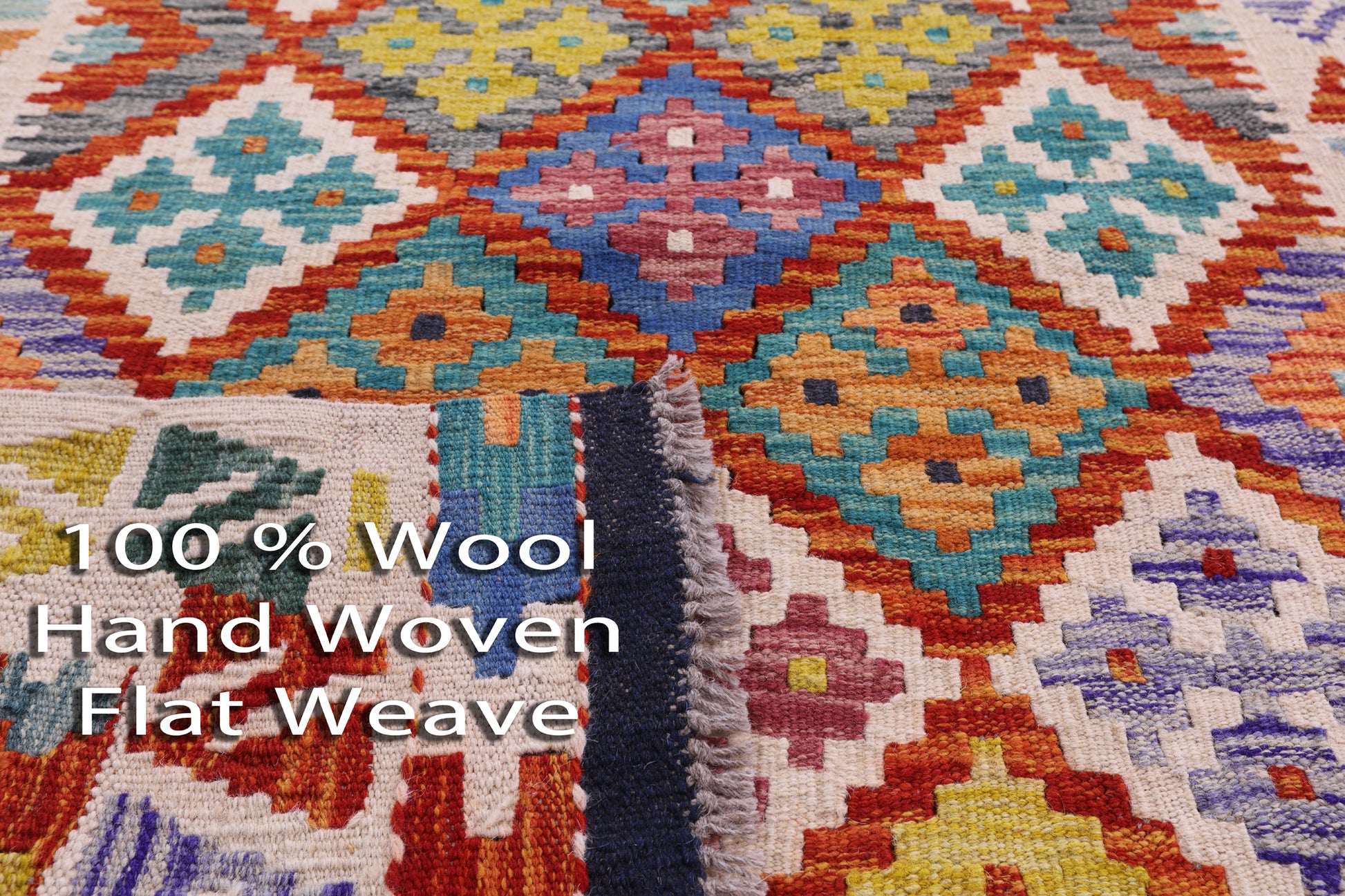 Reversible Kilim Flat Weave Wool On Wool Runner Rug - 2' 9" X 12' 10" - Golden Nile