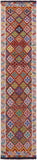 Reversible Kilim Flat Weave Wool On Wool Runner Rug - 2' 9" X 12' 10" - Golden Nile