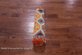 Reversible Kilim Flat Weave Wool On Wool Runner Rug - 2' 7" X 13' 2" - Golden Nile