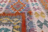 Reversible Kilim Flat Weave Wool On Wool Runner Rug - 2' 6" X 13' 0" - Golden Nile
