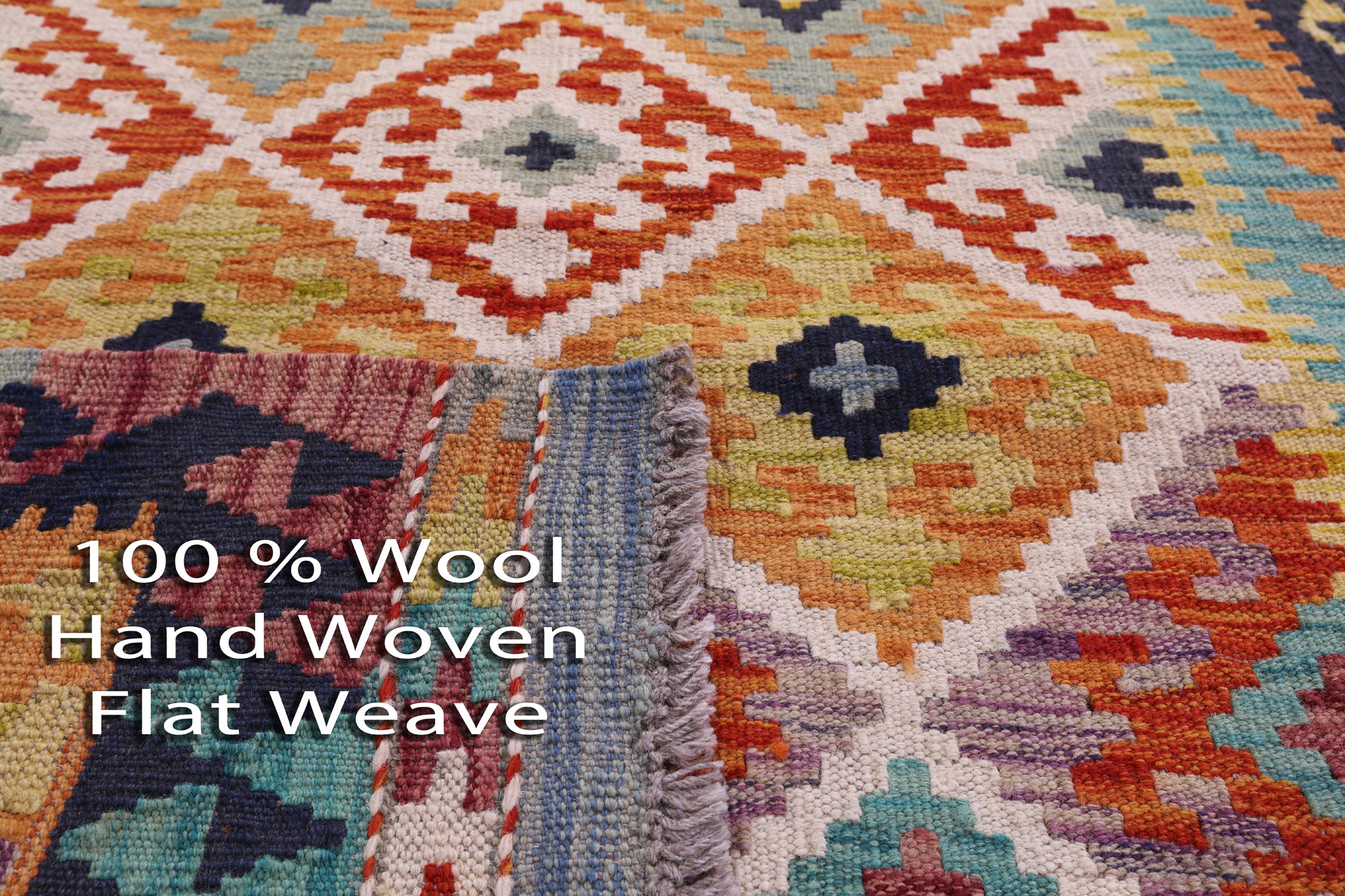Reversible Kilim Flat Weave Wool On Wool Runner Rug - 2' 9" X 13' 1" - Golden Nile