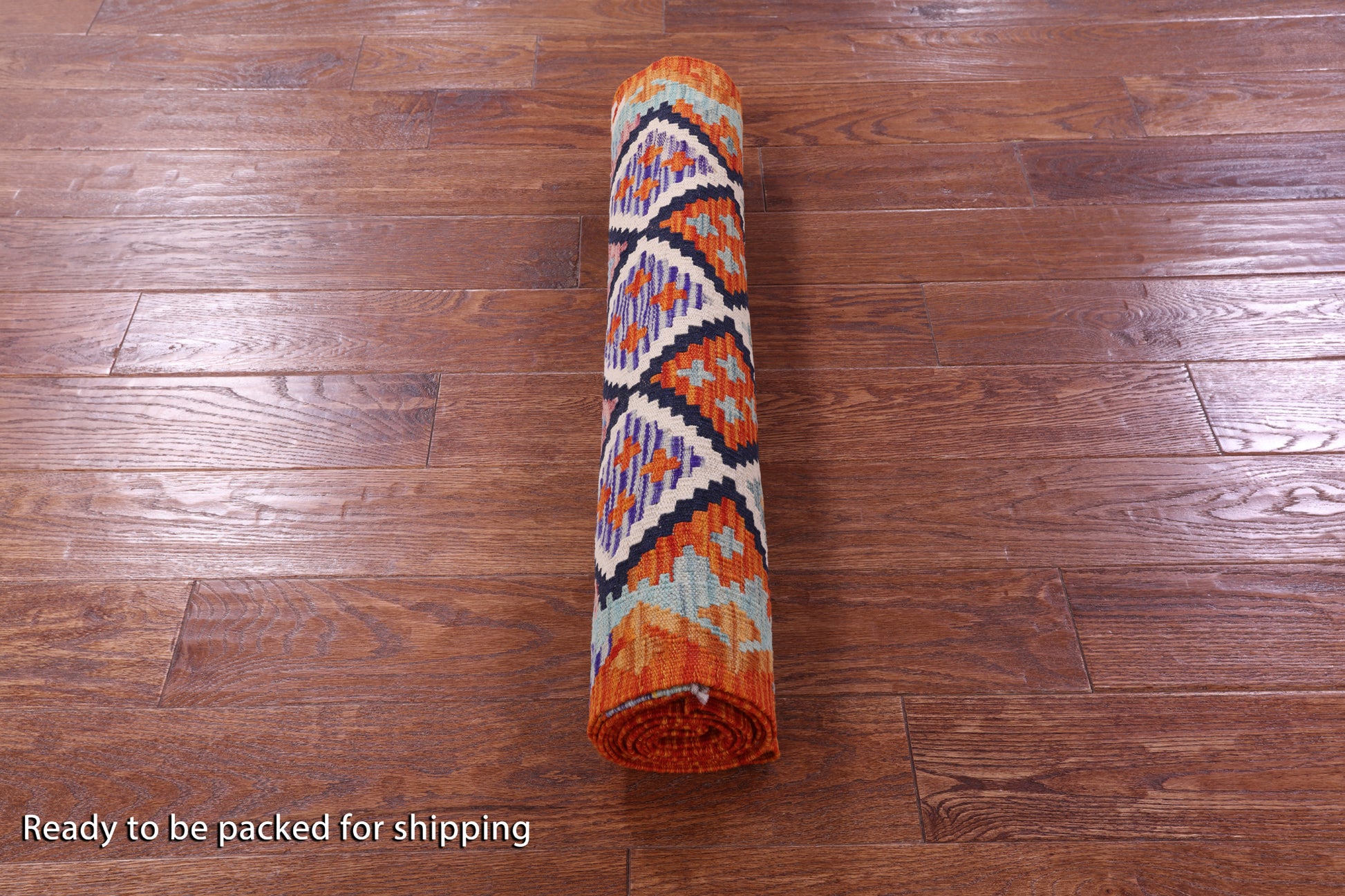 Reversible Kilim Flat Weave Wool On Wool Runner Rug - 2' 7" X 12' 7" - Golden Nile
