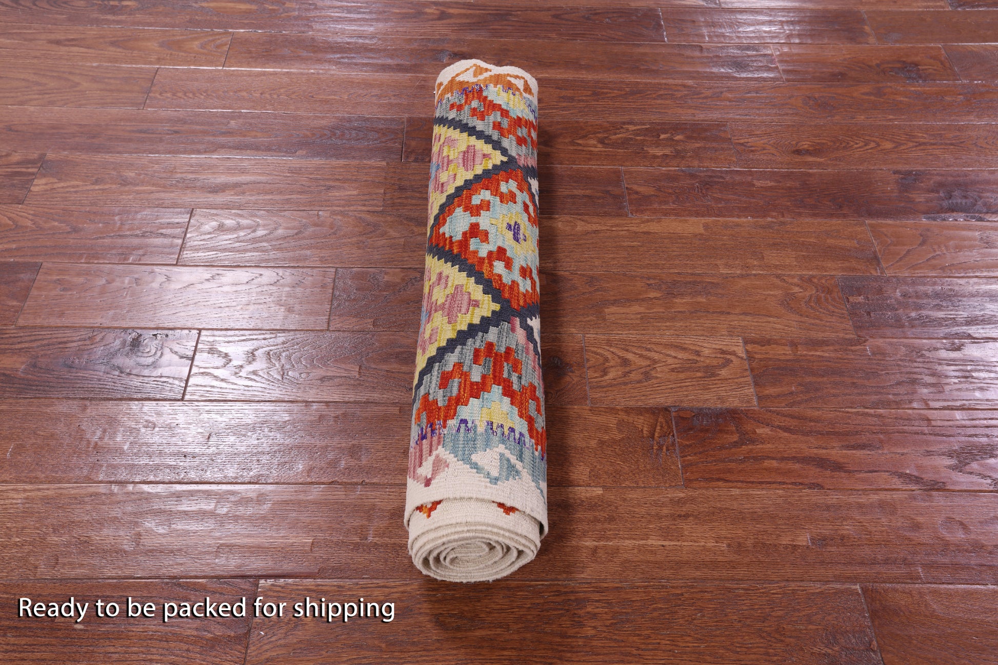 Reversible Kilim Flat Weave Wool On Wool Runner Rug - 2' 9" X 12' 10" - Golden Nile