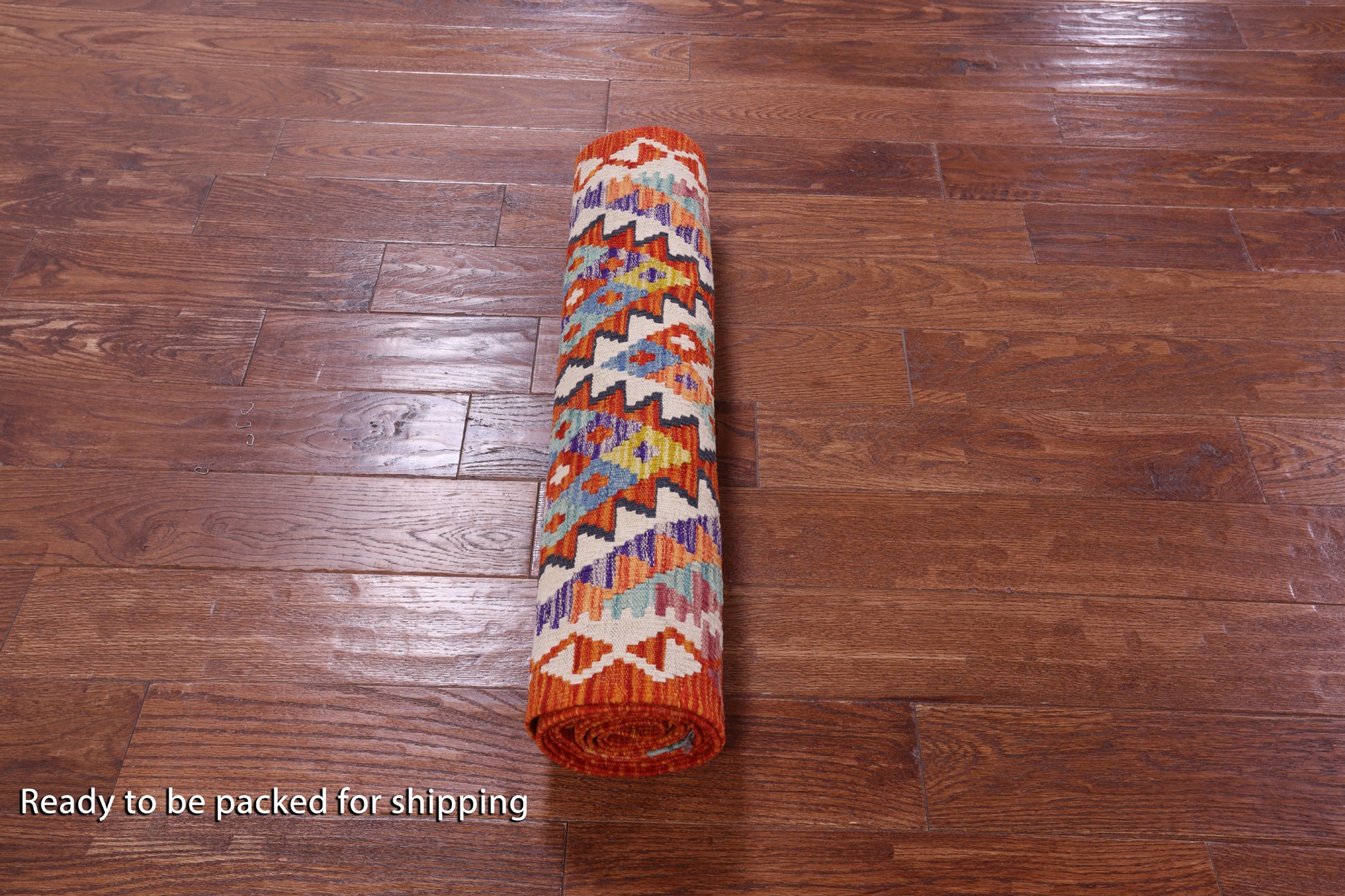 Reversible Kilim Flat Weave Wool On Wool Runner Rug - 2' 7" X 13' 5" - Golden Nile