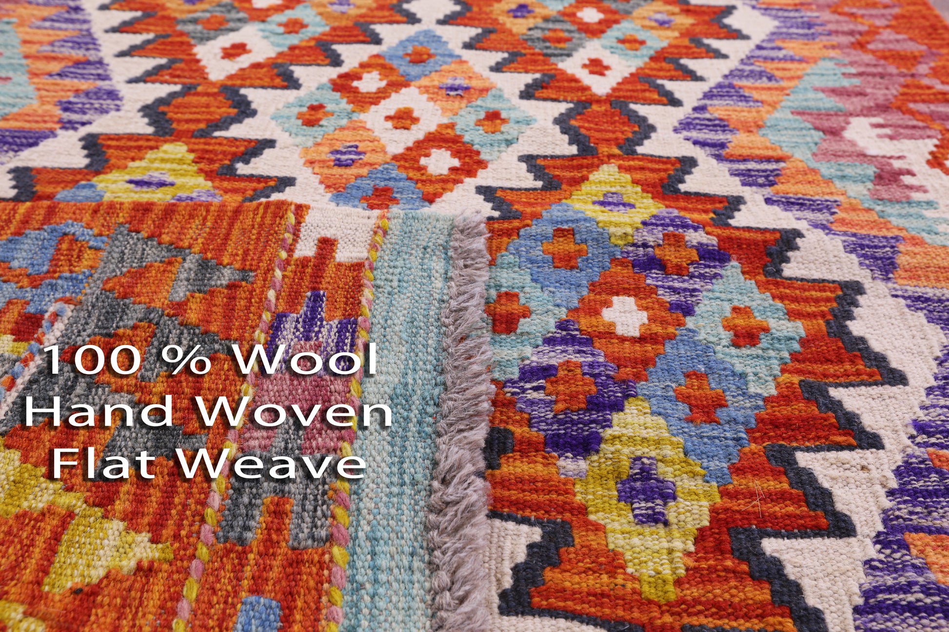 Reversible Kilim Flat Weave Wool On Wool Runner Rug - 2' 7" X 13' 5" - Golden Nile
