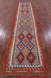 Reversible Kilim Flat Weave Wool On Wool Runner Rug - 2' 8" X 12' 9" - Golden Nile
