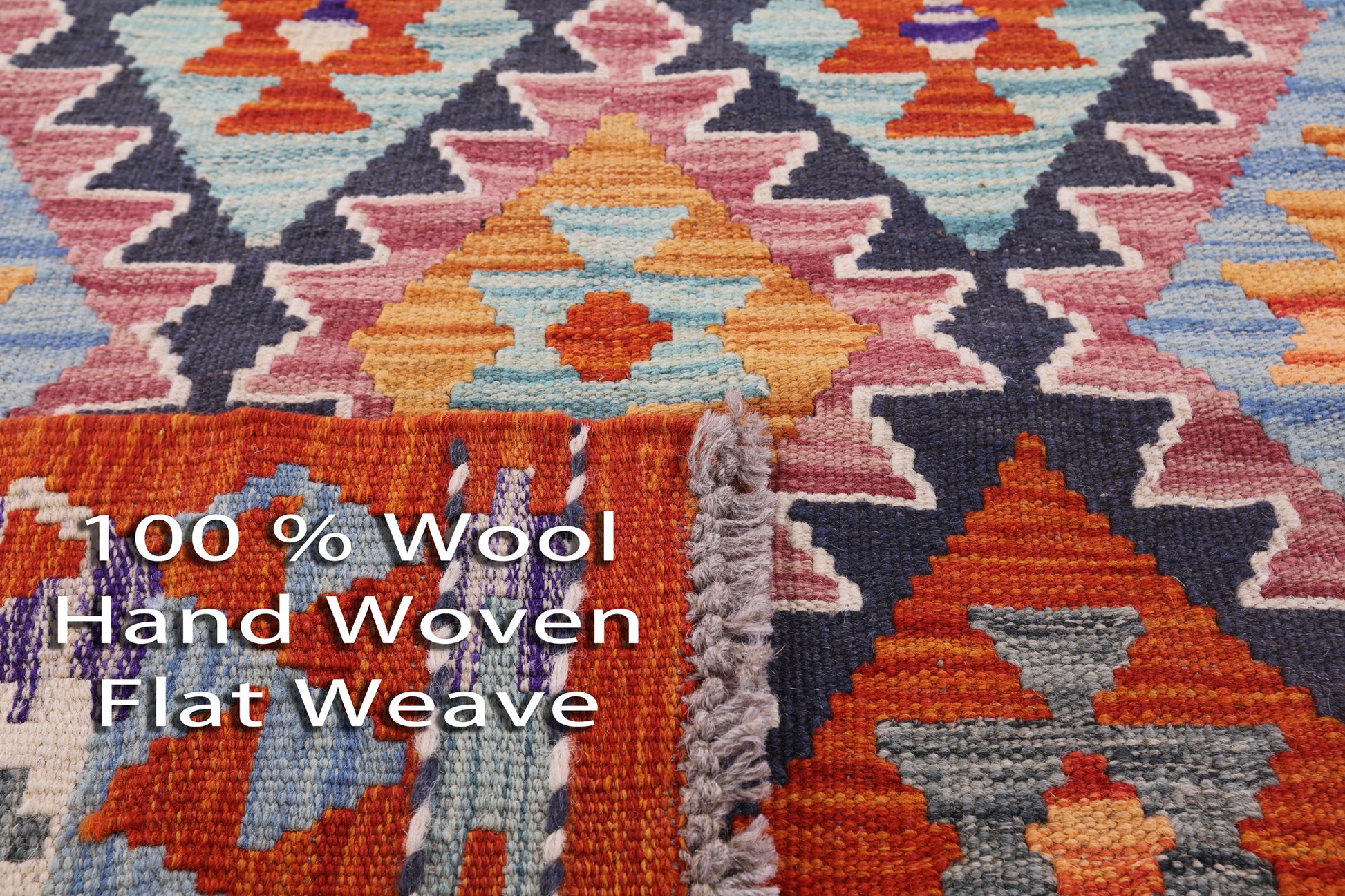 Reversible Kilim Flat Weave Wool On Wool Runner Rug - 2' 8" X 12' 9" - Golden Nile