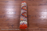 Reversible Kilim Flat Weave Wool On Wool Runner Rug - 2' 8" X 12' 9" - Golden Nile