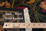Black William Morris Hand Knotted Wool Area Rug - 6' 2" X 9' 6" - Golden Nile