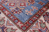 Blue Super Kazak Handmade Wool Runner Rug - 2' 6" X 7' 8" - Golden Nile