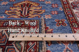 Blue Super Kazak Handmade Wool Runner Rug - 2' 6" X 7' 8" - Golden Nile