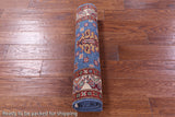 Blue Super Kazak Handmade Wool Runner Rug - 2' 6" X 7' 8" - Golden Nile