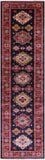 Blue Super Kazak Hand Knotted Wool Runner Rug - 2' 9" X 9' 11" - Golden Nile