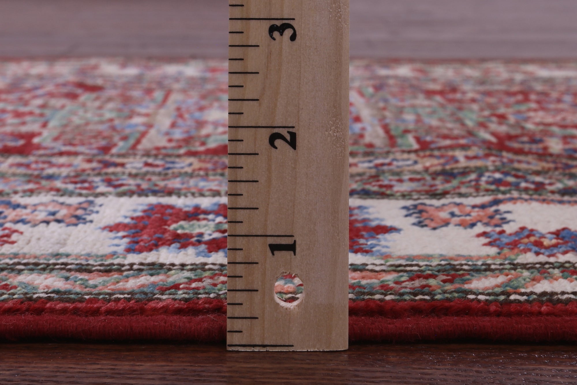 Red Super Kazak Hand Knotted Wool Runner Rug - 2' 7" X 10' 2" - Golden Nile