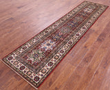 Red Super Kazak Hand Knotted Wool Runner Rug - 2' 7" X 10' 2" - Golden Nile