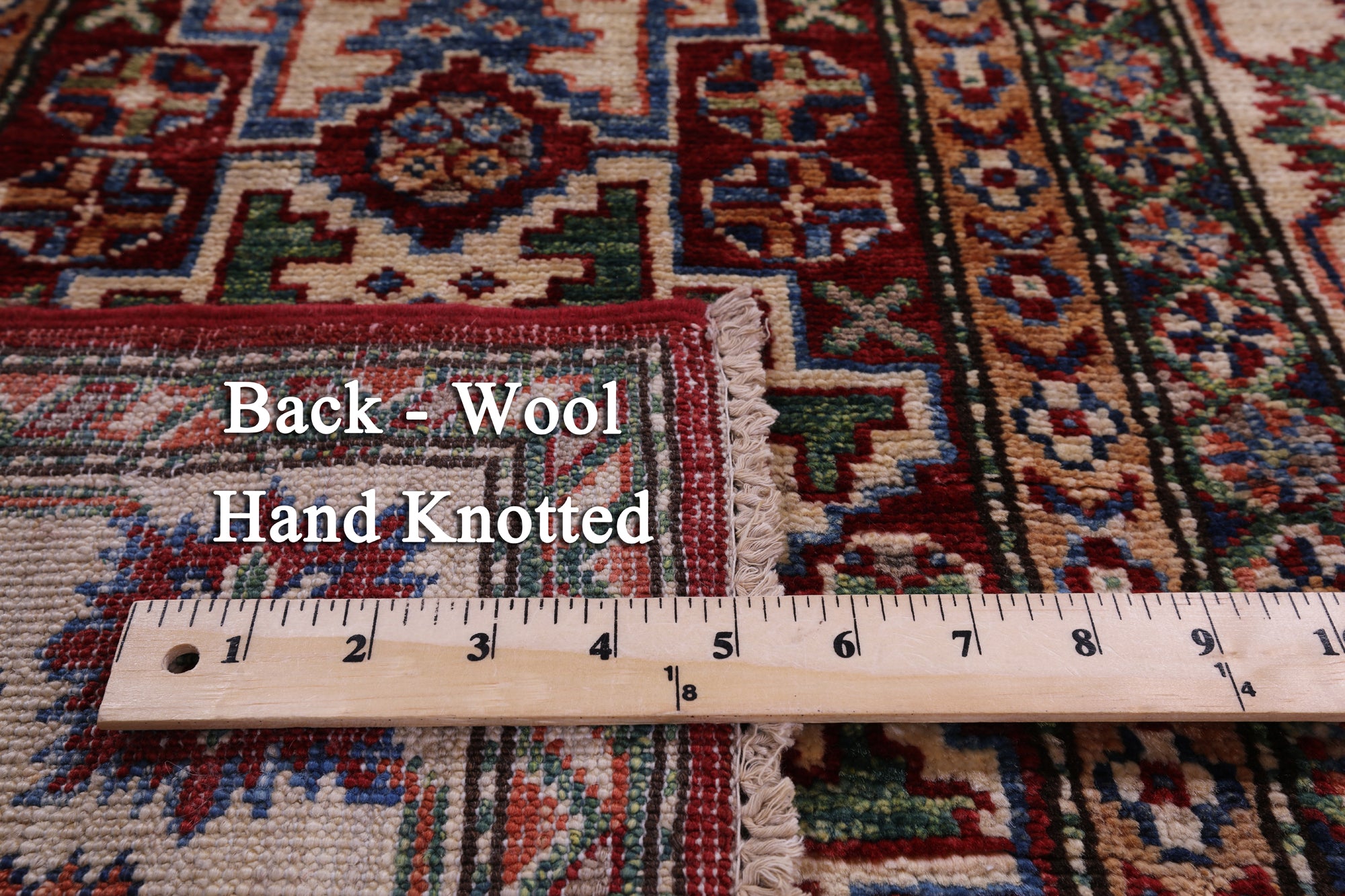 Red Super Kazak Hand Knotted Wool Runner Rug - 2' 7" X 10' 2" - Golden Nile