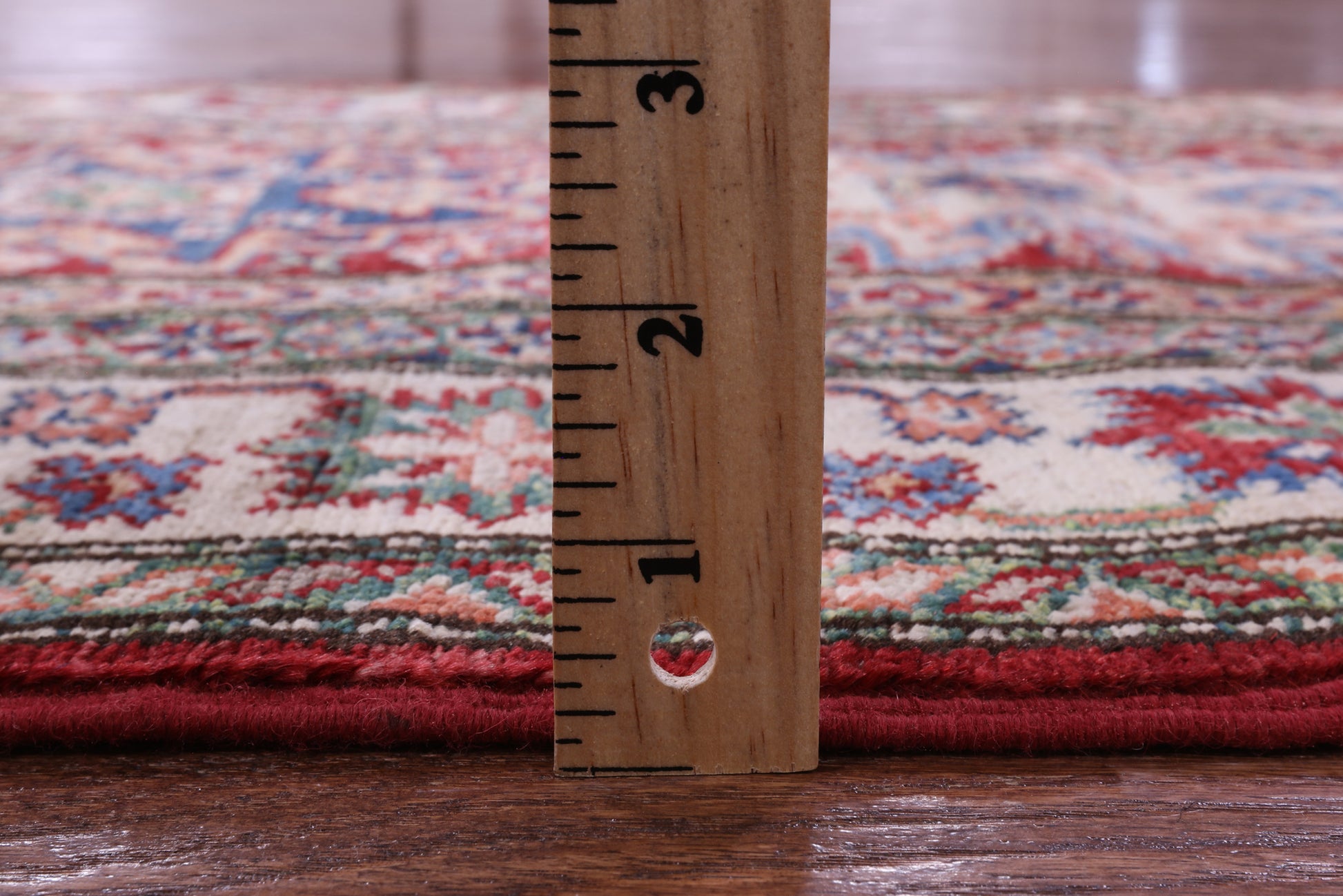 Red Super Kazak Hand Knotted Wool Runner Rug - 2' 7" X 10' 2" - Golden Nile