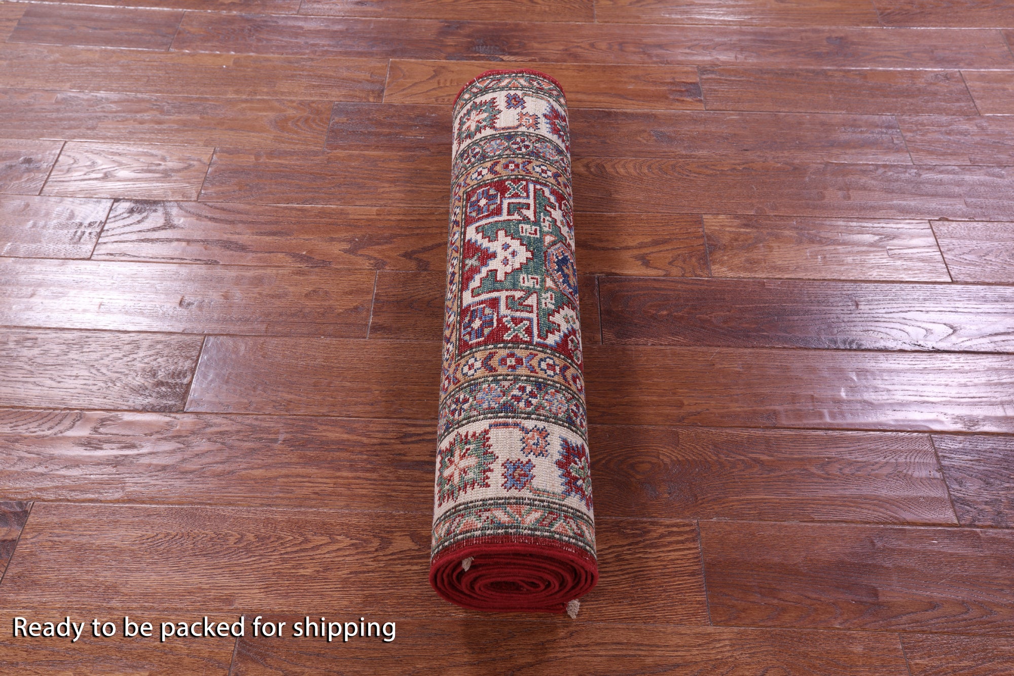 Red Super Kazak Hand Knotted Wool Runner Rug - 2' 7" X 10' 2" - Golden Nile