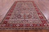Super Kazak Hand Knotted Wool Rug - 5' 6" X 8' 3" - Golden Nile