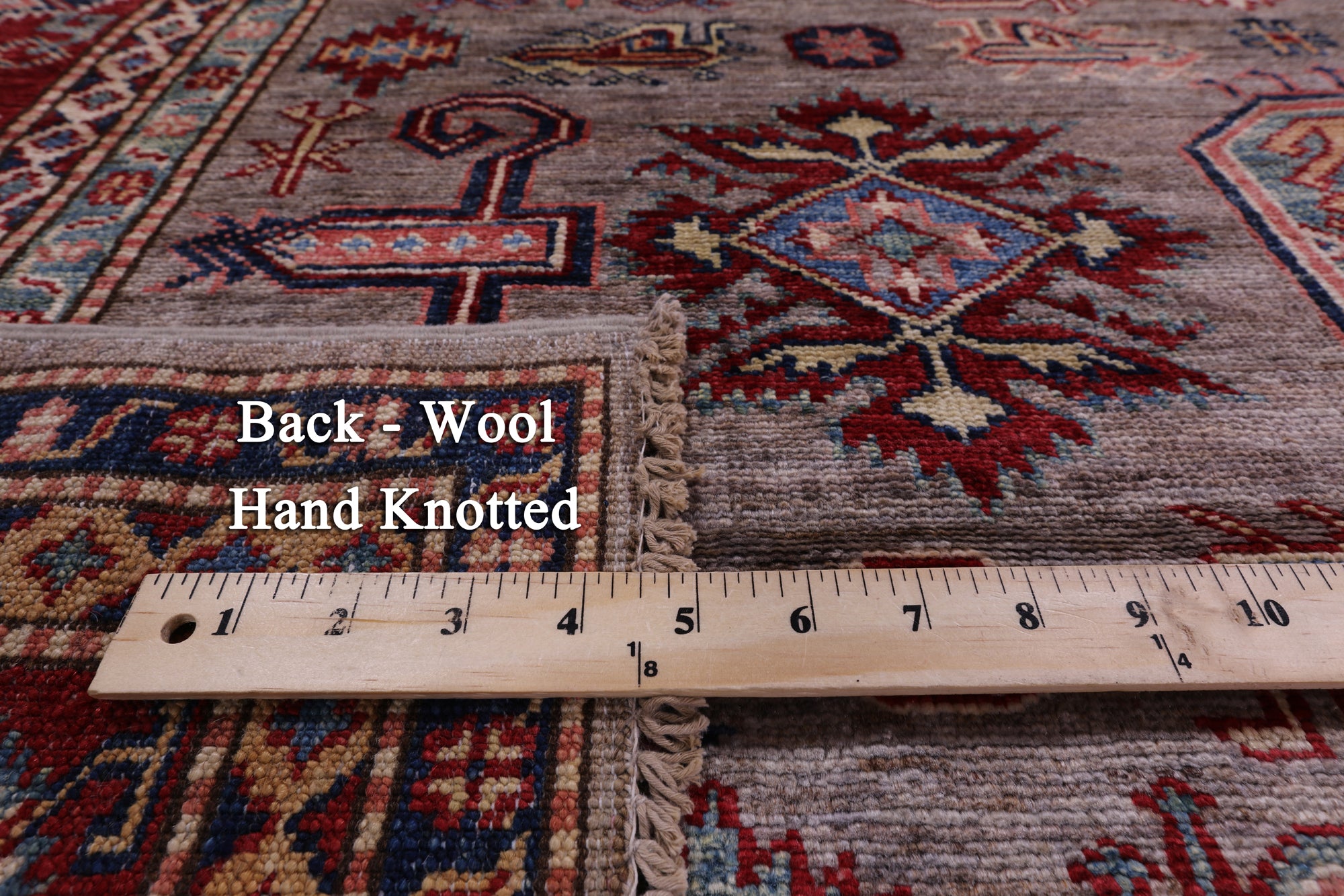 Super Kazak Hand Knotted Wool Rug - 5' 6" X 8' 3" - Golden Nile