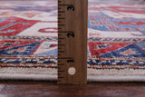 Ivory Super Kazak Hand Knotted Wool Rug - 8' 2" X 9' 11" - Golden Nile