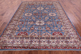 Blue Super Kazak Hand Knotted Wool Rug - 8' 2" X 10' 0" - Golden Nile