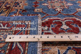 Blue Super Kazak Hand Knotted Wool Rug - 8' 2" X 10' 0" - Golden Nile