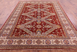 Red Super Kazak Hand Knotted Wool Rug - 8' 4" X 10' 0" - Golden Nile