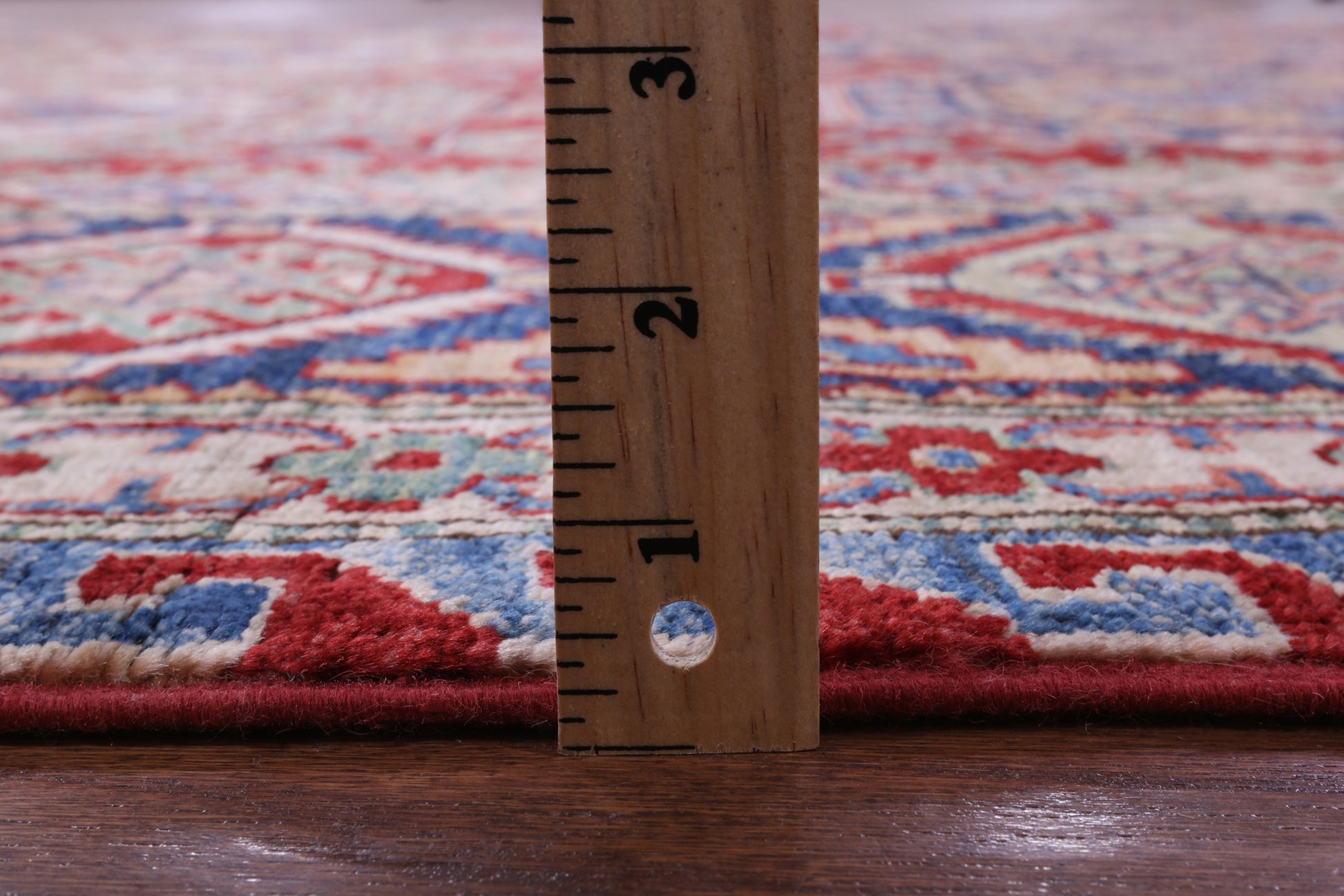 Red Super Kazak Handmade Wool Rug - 8' 0" X 10' 8" - Golden Nile