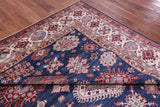 Blue Super Kazak Hand Knotted Wool Rug - 8' 2" X 9' 10" - Golden Nile