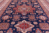 Blue Super Kazak Hand Knotted Wool Rug - 12' 2" X 15' 10" - Golden Nile
