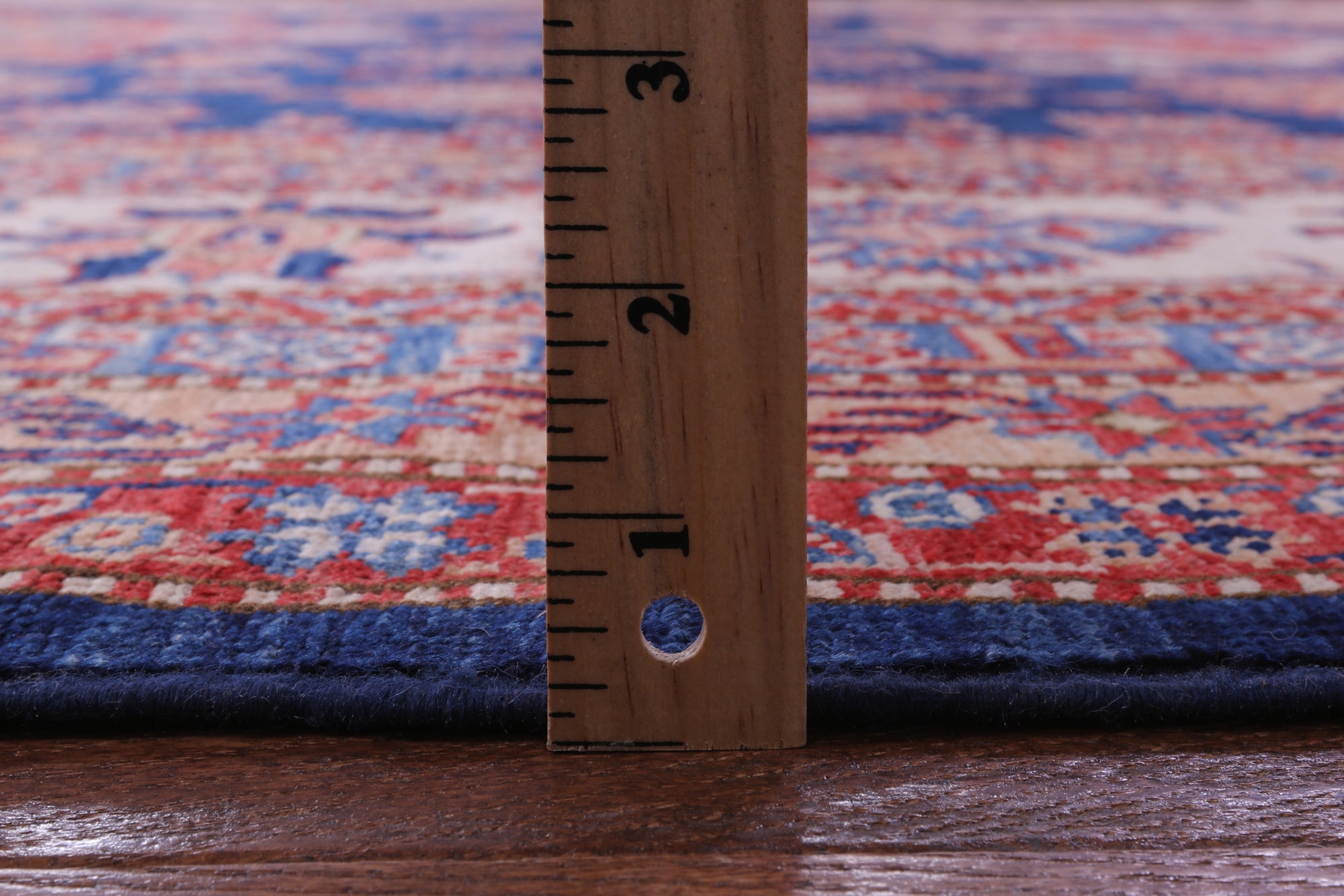Blue Super Kazak Hand Knotted Wool Rug - 12' 2" X 15' 10" - Golden Nile