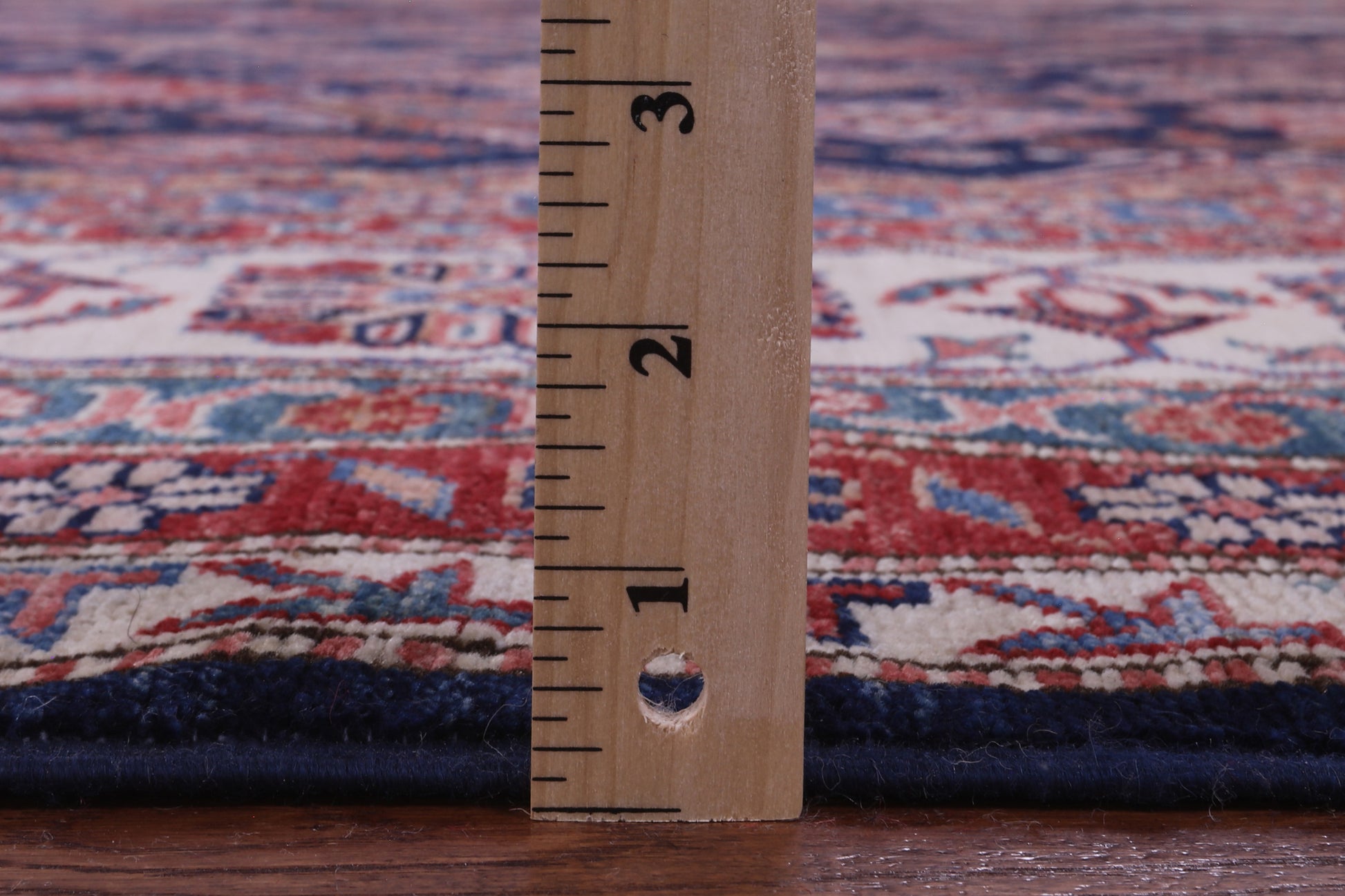 Blue Super Kazak Hand Knotted Wool Rug - 10' 0" X 13' 10" - Golden Nile