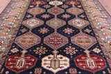 Blue Super Kazak Hand Knotted Wool Rug - 9' 0" X 12' 0" - Golden Nile