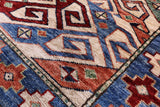 Blue Super Kazak Hand Knotted Wool Rug - 9' 0" X 12' 0" - Golden Nile