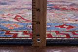 Blue Super Kazak Hand Knotted Wool Rug - 9' 0" X 12' 0" - Golden Nile