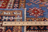 Blue Super Kazak Hand Knotted Wool Rug - 8' 11" X 11' 8" - Golden Nile