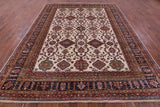 Ivory Super Kazak Hand Knotted Wool Rug - 8' 11" X 11' 4" - Golden Nile