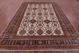Ivory Super Kazak Hand Knotted Wool Rug - 8' 11" X 11' 4" - Golden Nile