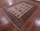 Ivory Super Kazak Hand Knotted Wool Rug - 8' 11" X 11' 4" - Golden Nile